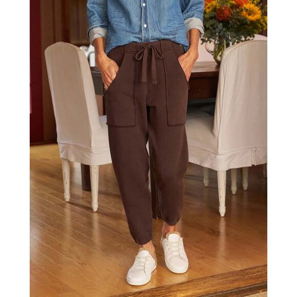 SOLD Frank & Eileen S Eamon Jogger Sweatpant Triple Fleece Irish Chocolate - Picture 1 of 10